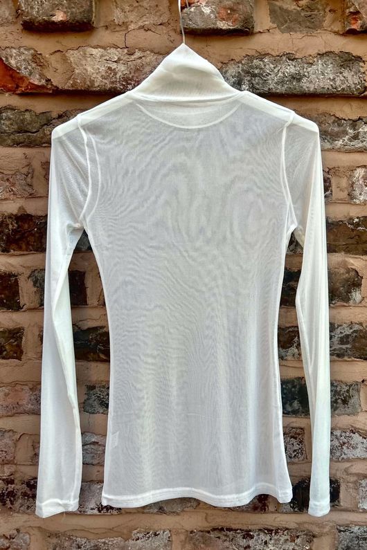 Essential Stretch Mesh Polo Layering Top White /20 